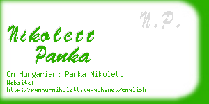 nikolett panka business card